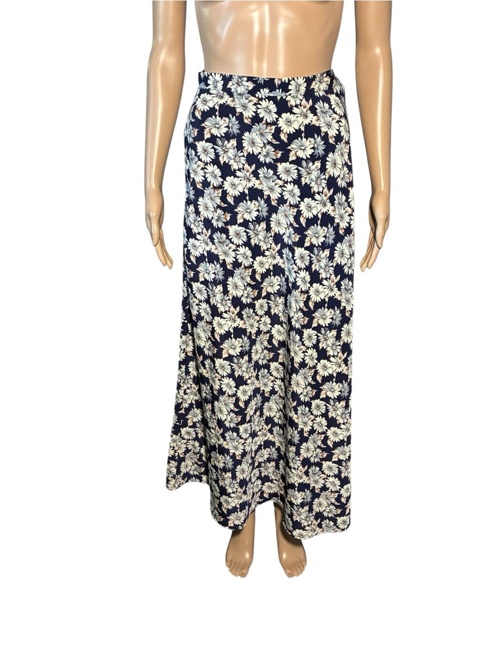 Vintage Temper Women's Maxi Skirt SizeXS Floral 90s Y2K Side Zip Flowy Polyester